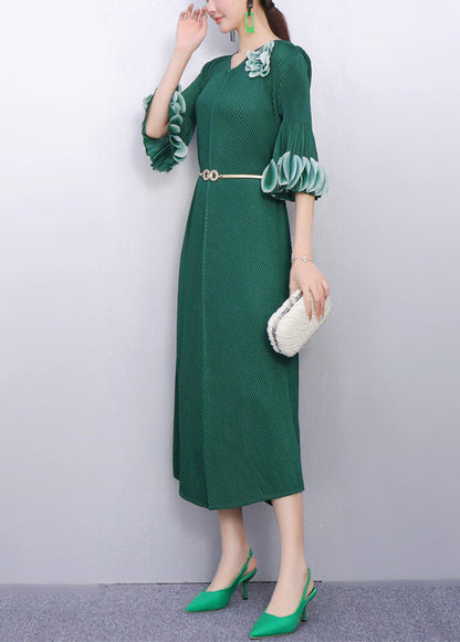 Romance Rose Dress Accent Flutter Sleeves