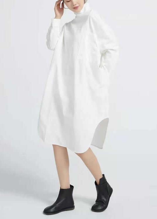 Whiet Cotton Outfit Patchwork Maxi Spring Dresses