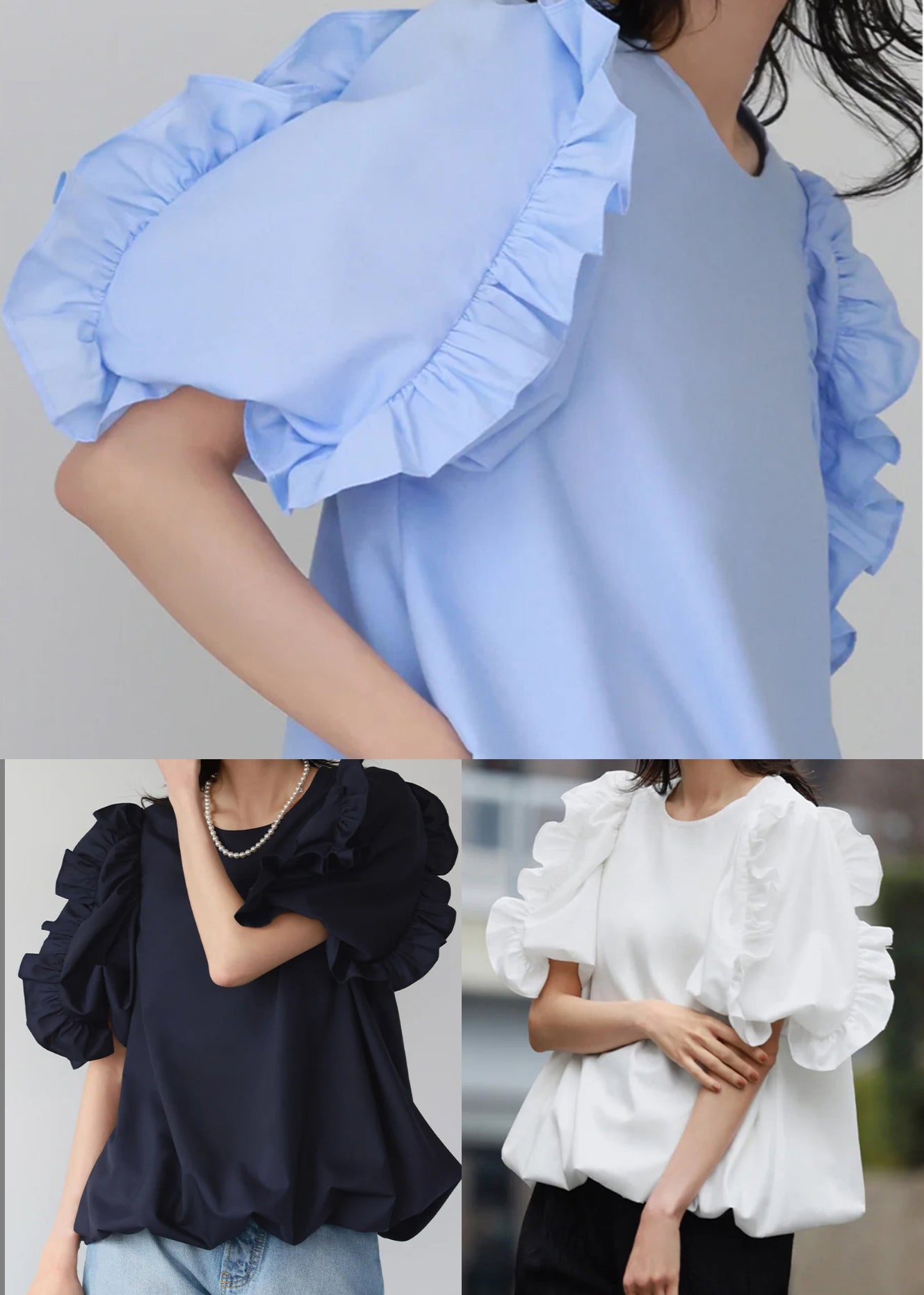 White Puff Sleeve Ruffled Cotton Tank Summer
