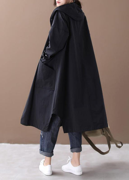 Black Box Coat Inspiration Hooded Large Pockets Outwears