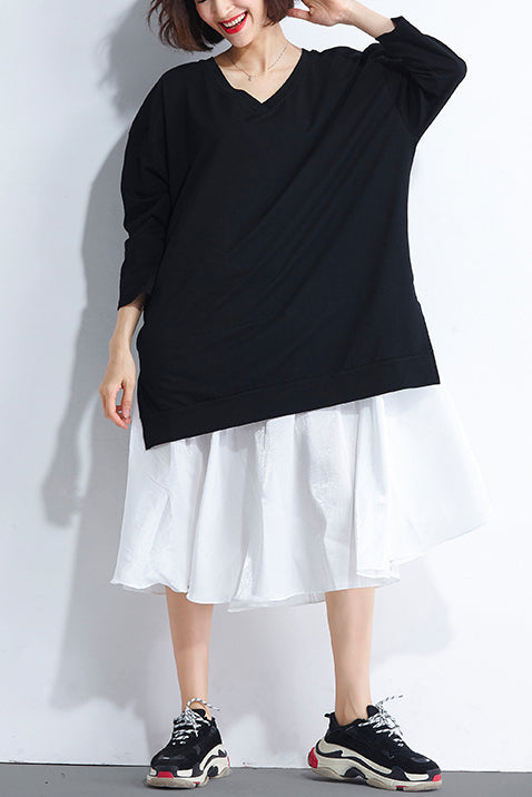Black Cotton Patchwork Chiffon Clothes Metropolitan Museum Ideas O Neck Kaftan Summer Dress