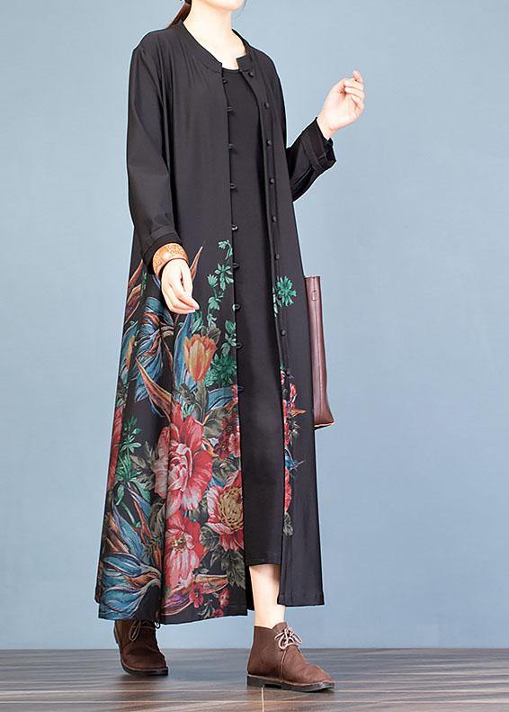 Coat Fall Coats Black Prints Trench Coats