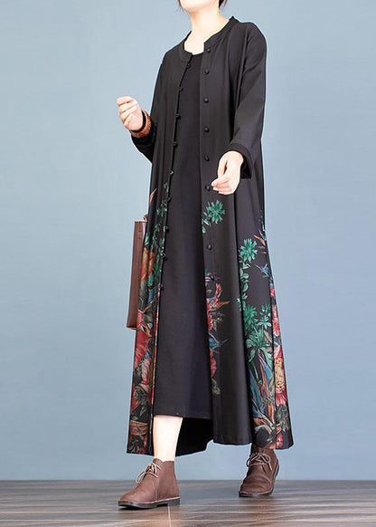 Coat Fall Coats Black Prints Trench Coats