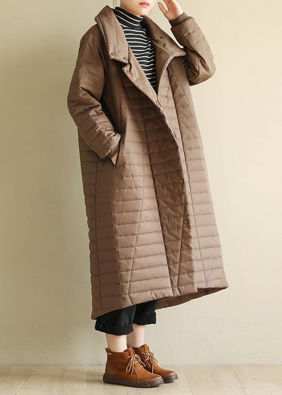 Snow Jackets High Neck Outwear Dark Khaki Wild Parkas for