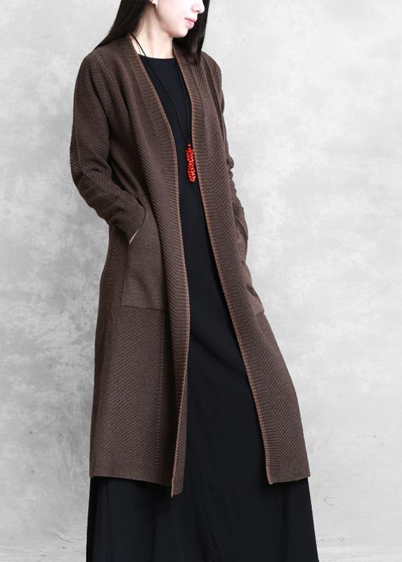 Chocolate Coat Long Coat Pockets
