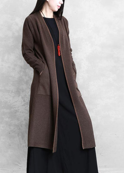 Chocolate Coat Long Coat Pockets