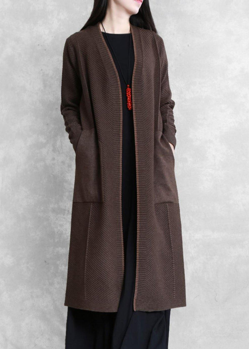 Chocolate Coat Long Coat Pockets