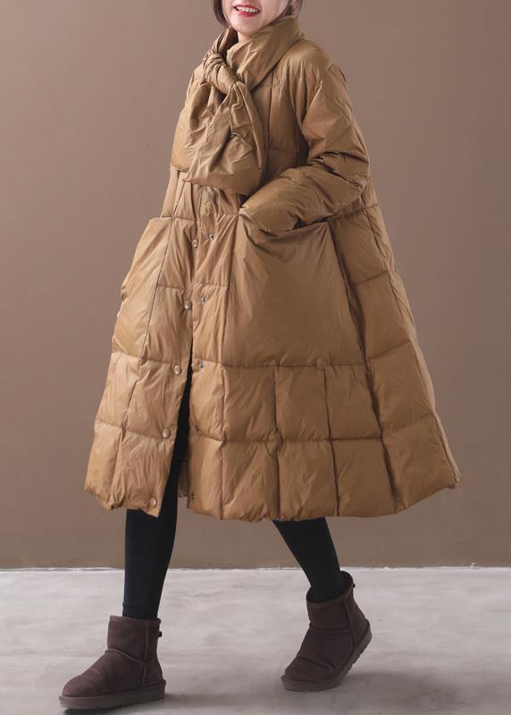 Khaki Winter Parkas Winter Jacket Hooded Outwear Thick