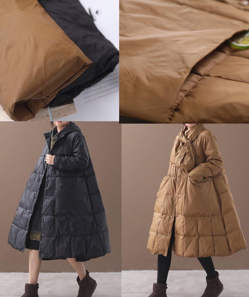 Khaki Winter Parkas Winter Jacket Hooded Outwear Thick