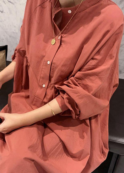 Lantern Sleeve Cotton Dresses Inspiration Brown Maxi Dresses