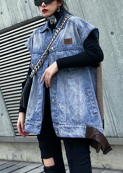 Lapel Patchwork Spring Tops Blouses Black Fawn Midi Tops