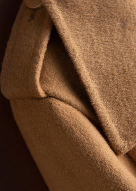 Lapel Tie Waist Clothes for Khaki Coat