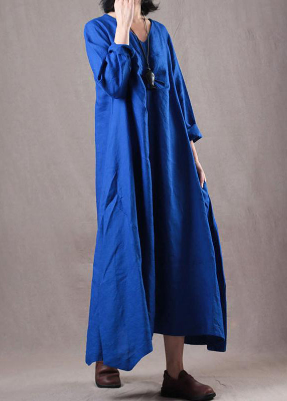 Linen Clothes Stylish Linen Loose A-line Irregular Hem Dress