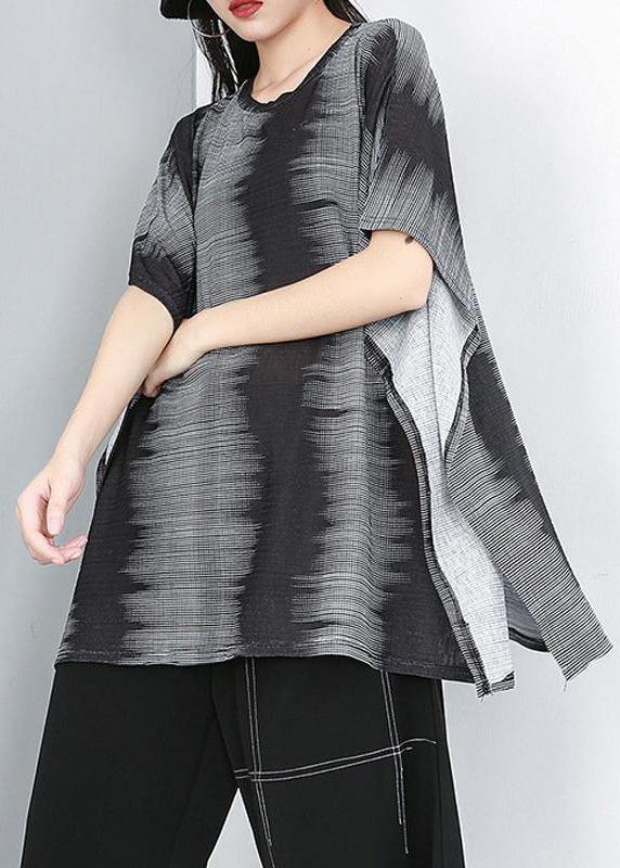 Linen Shirts Fine Round Neck Batwing Sleeve Blouse