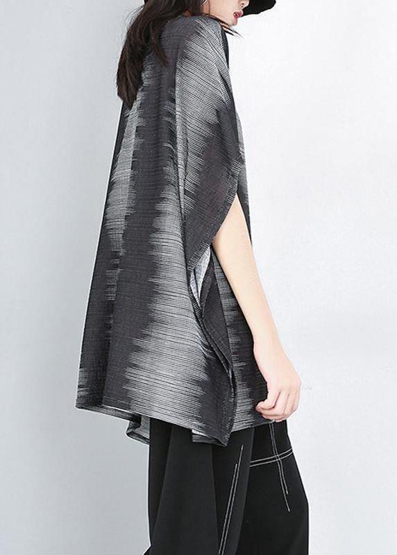 Linen Shirts Fine Round Neck Batwing Sleeve Blouse