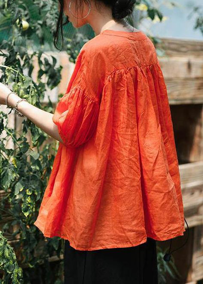 Linen Shirts Tunic Top