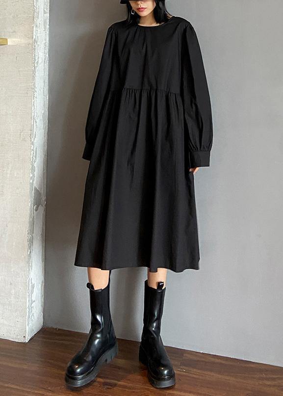 O Neck Patchwork Plaid Clothes Inspiration Black Dress