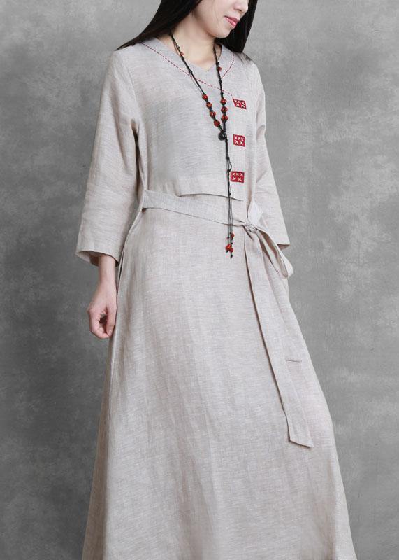O Neck Tie Waist Trench Coat Beige Silhouette Coats