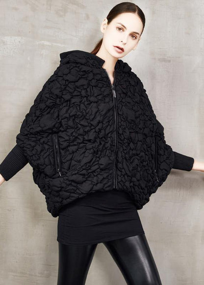 Clothing Winter Jacket Hooded Winter Outwear Blackzipppered Goose Down Coat