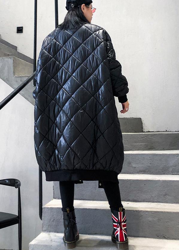 Jacket Winter Coats Black V Neck Thick Winter Parkas