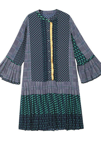 Red Chiffon Quilting Clothes Petal Sleeve A-line Patchwork Dress