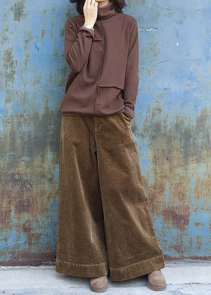 Thick Pants Khaki Work Outfits Wild Leg Pants