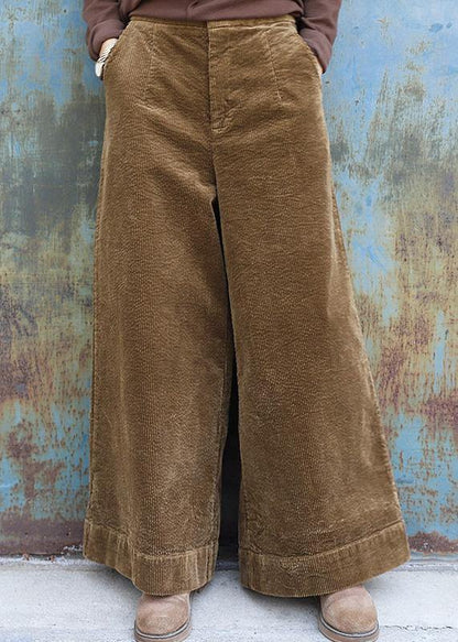 Thick Pants Khaki Work Outfits Wild Leg Pants