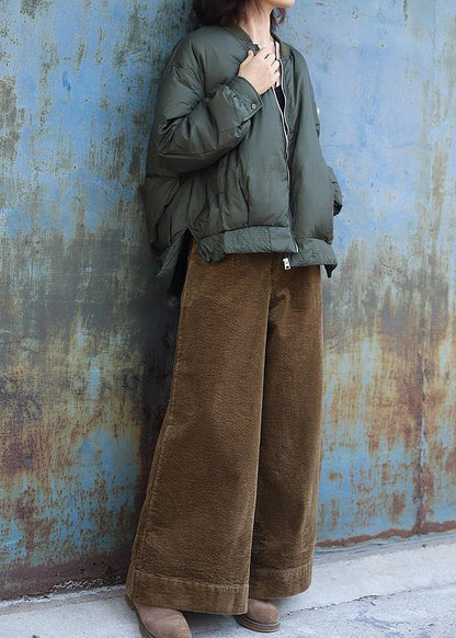 Thick Pants Khaki Work Outfits Wild Leg Pants