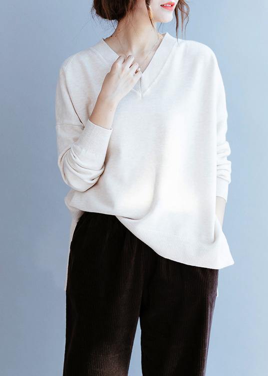 V Neck Side Open Fall Tunic Top Fabrics Nude Shirts