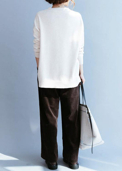 V Neck Side Open Fall Tunic Top Fabrics Nude Shirts