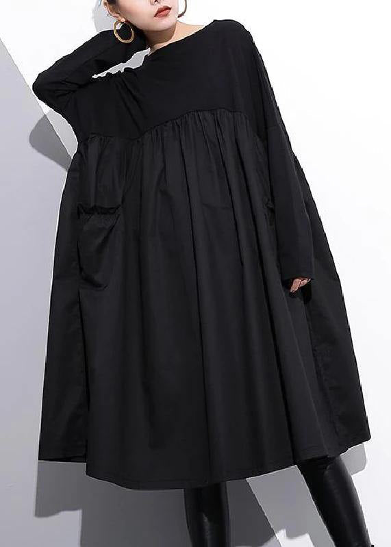 Cinched O Neck Cotton Clothes for Tutorials Purple-landscape Dresses