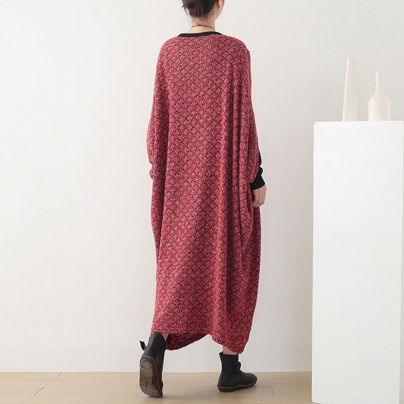Hooded Spring Clothes Pattern Burgundy Maxi Dress