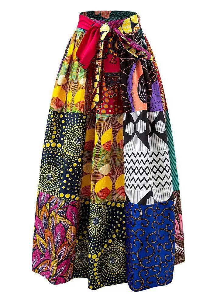 Style Print Cotton Straight Skirt Spring
