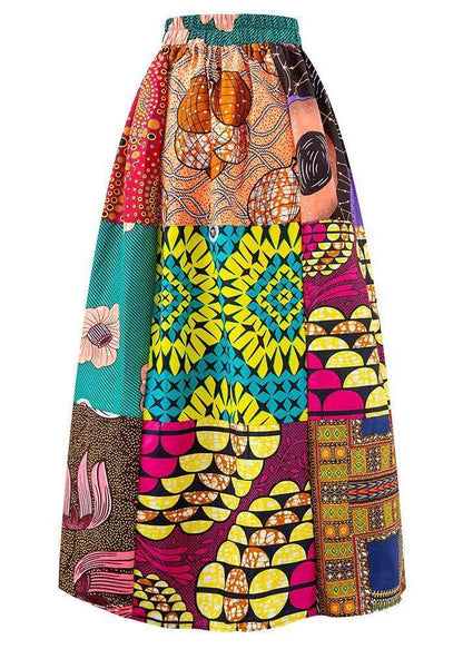 Style Print Cotton Straight Skirt Spring
