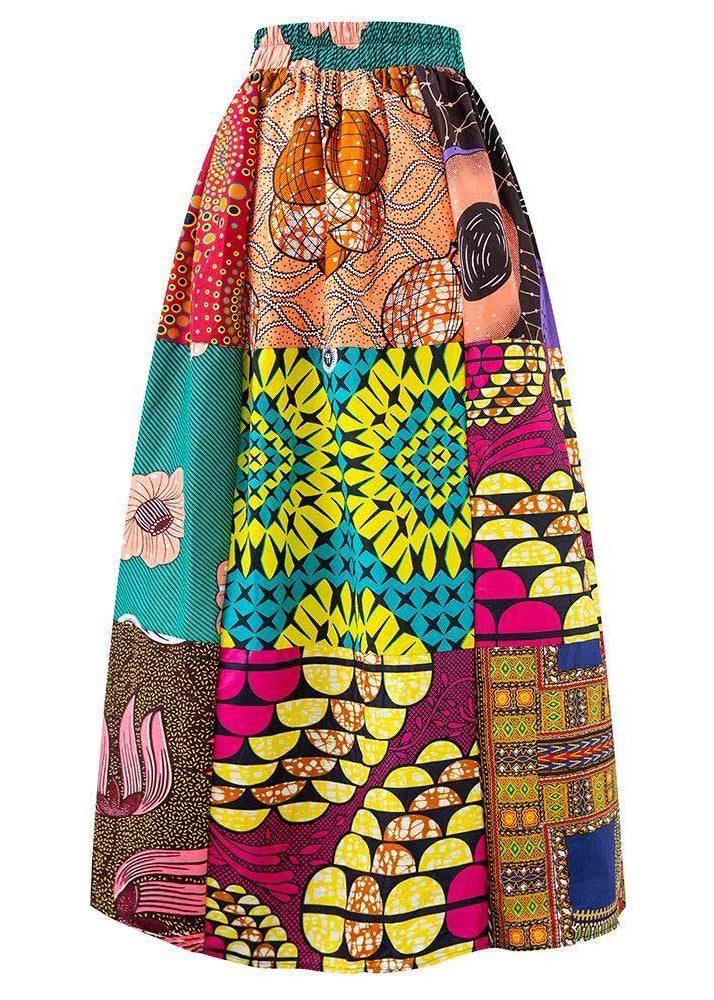 Style Print Cotton Straight Skirt Spring