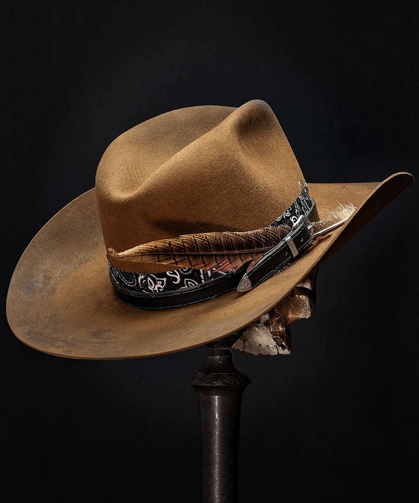 European and American Style Chocolate Wool Cowboy Hat