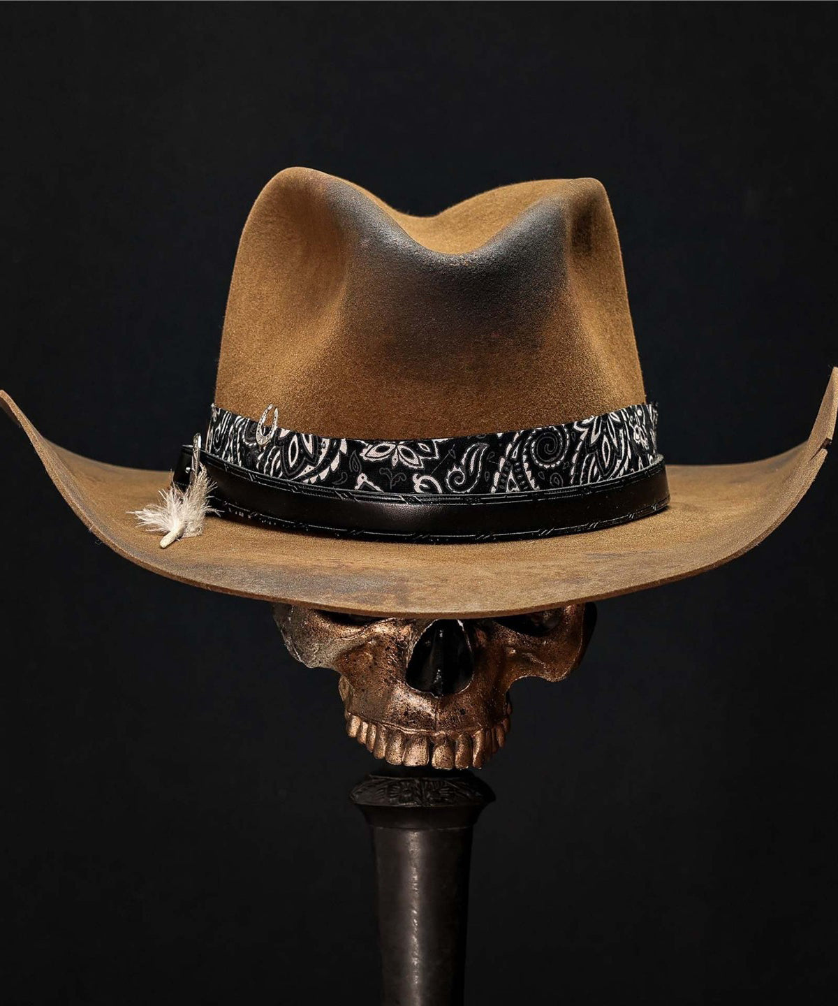 European and American Style Chocolate Wool Cowboy Hat