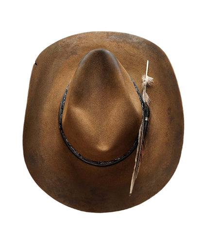 European and American Style Chocolate Wool Cowboy Hat