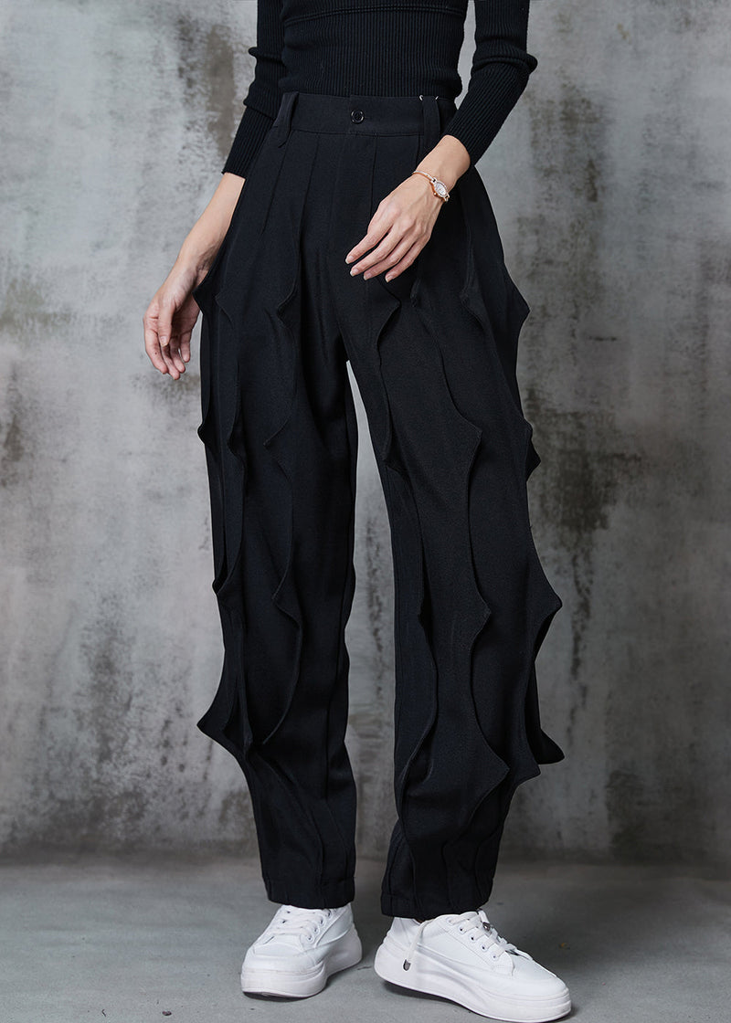 Black Original Design Cotton Pants Spring