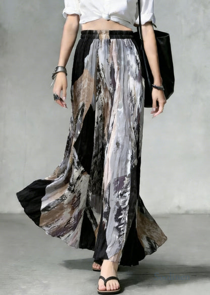 Black Oversized Exra Large Hem Cotton Skirt Spring