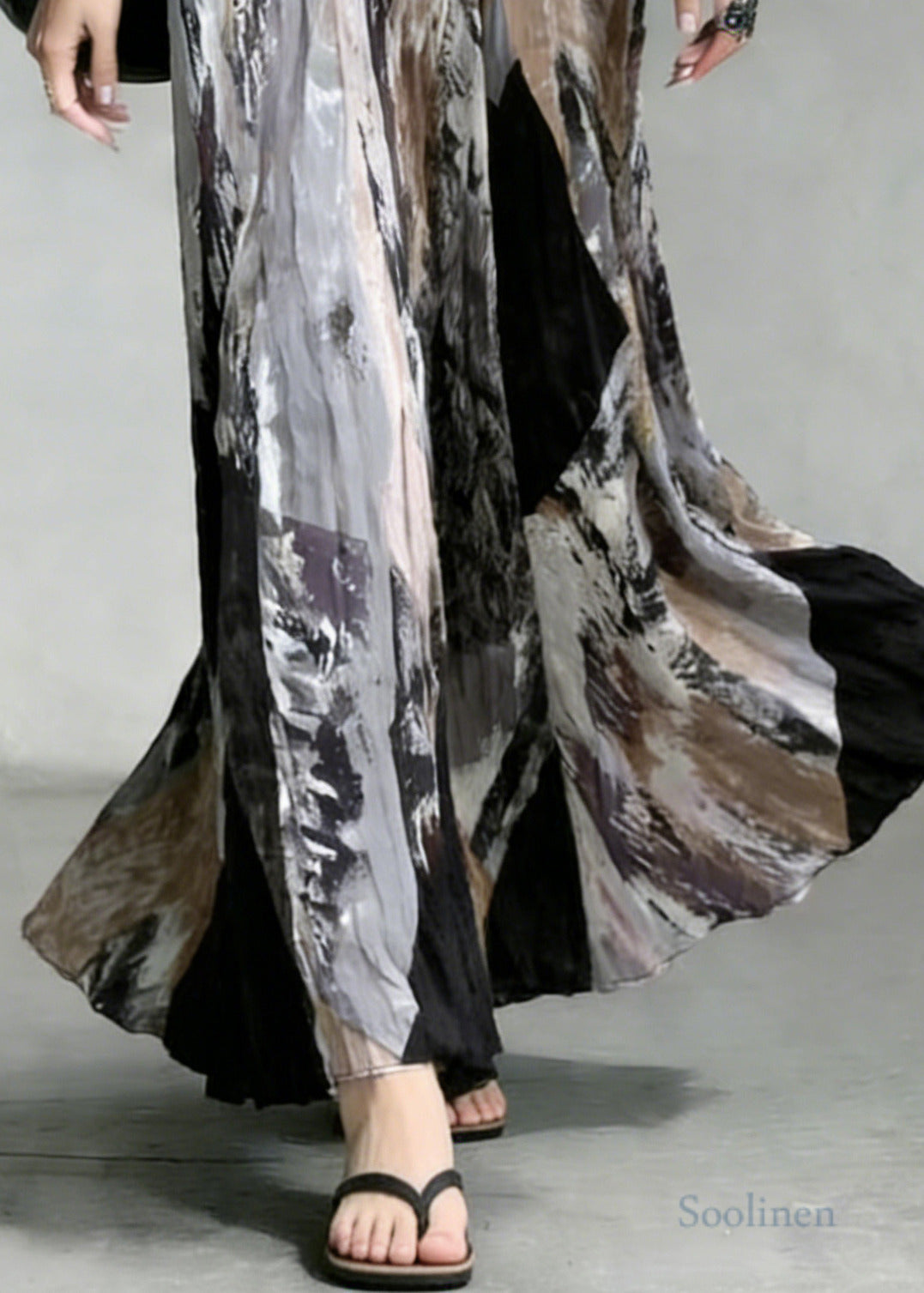Black Oversized Exra Large Hem Cotton Skirt Spring