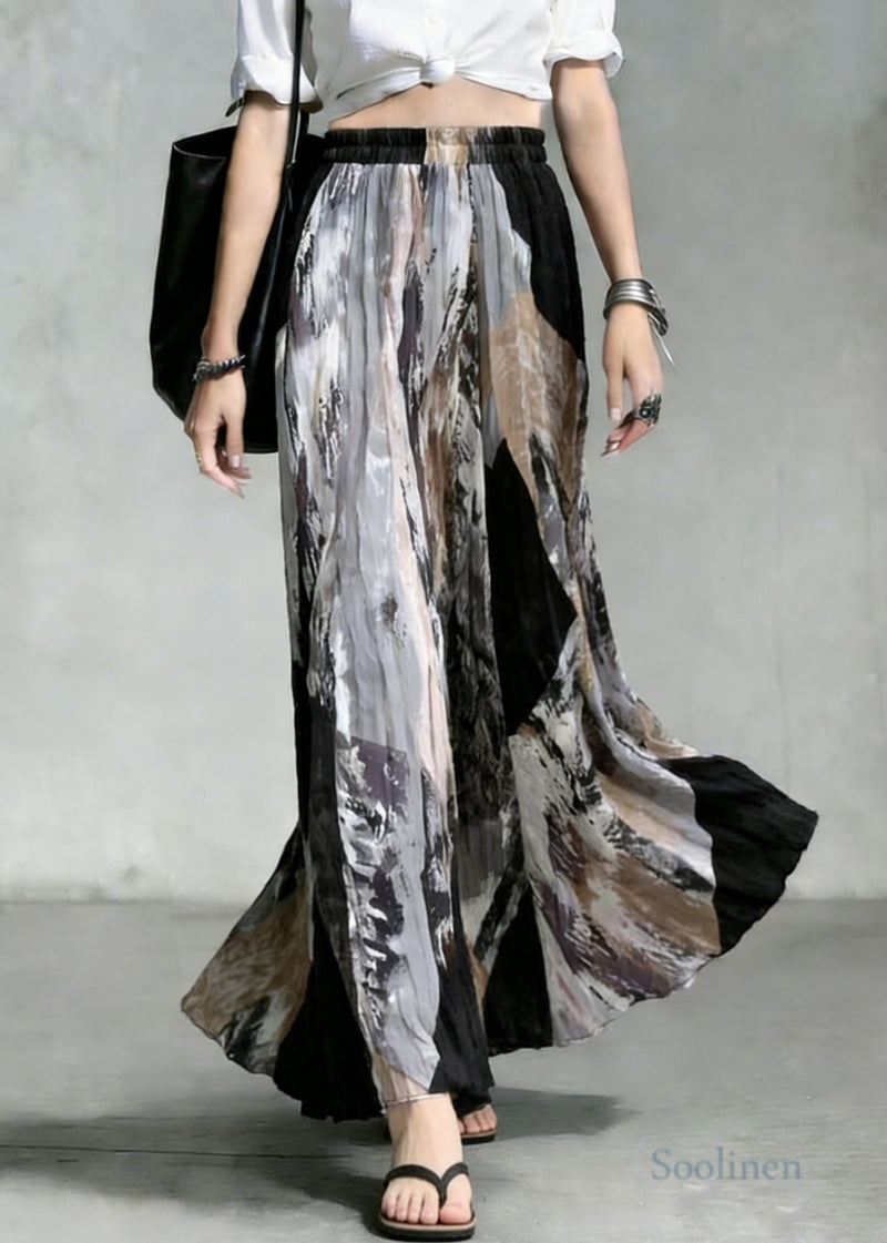 Black Oversized Exra Large Hem Cotton Skirt Spring