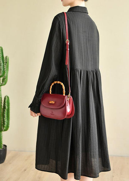 Black Peter Pan Collar Summer Holiday Dress
