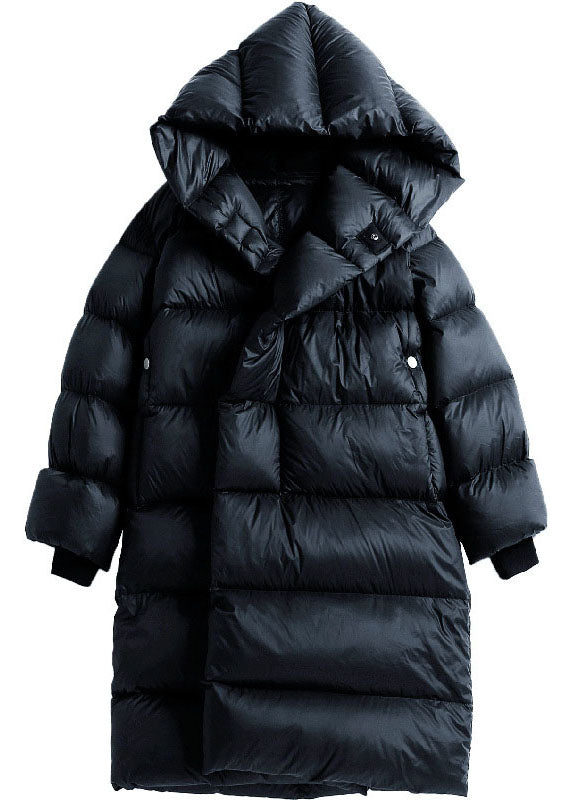 Black Pockets Warm Regular Winter Duck Down Winter Coats