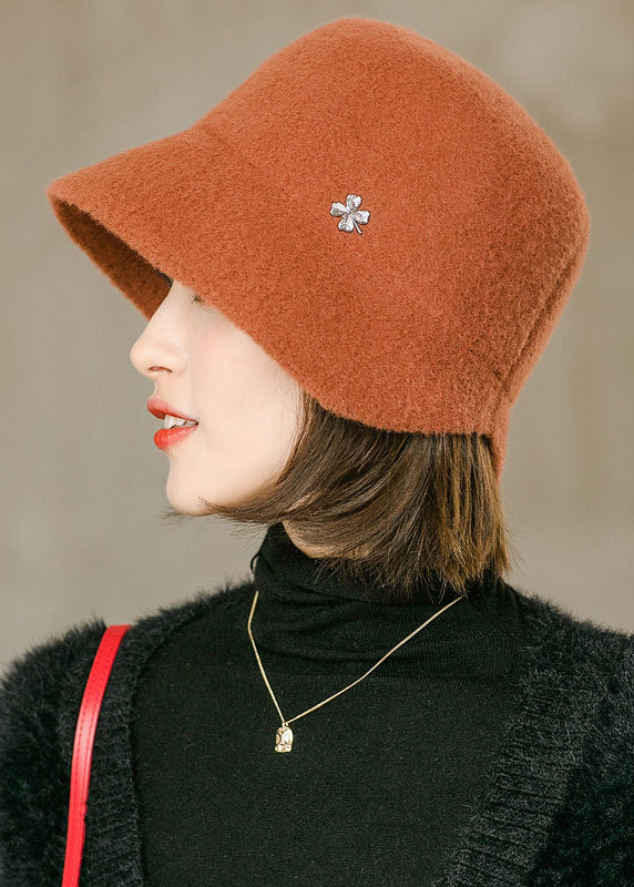 Black Versatile Woolen Bucket Hat