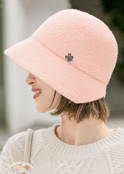 Black Versatile Woolen Bucket Hat