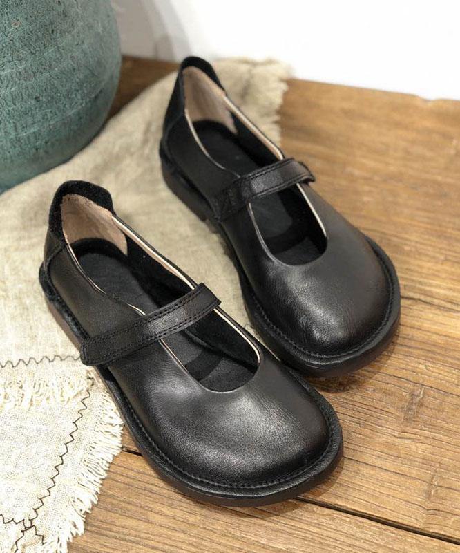 Chocolate Buckle Strap Loafers for Cowhide Leather