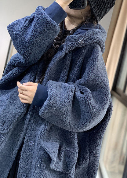 Chocolate Hooded Oversized Teddy Faux Fur Long Coats Winter