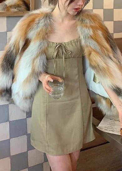 Gradient Color Oversized Warm Faux Fox Fur Coats Winter