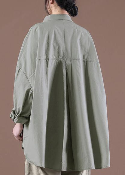 Light Blue Spring Pockets Shirt Long Sleeve